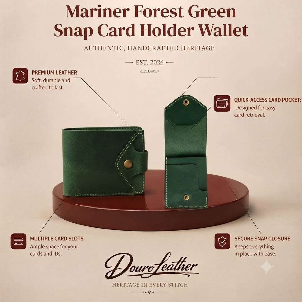 Mariner Forest Green Snap Card Holder Wallet