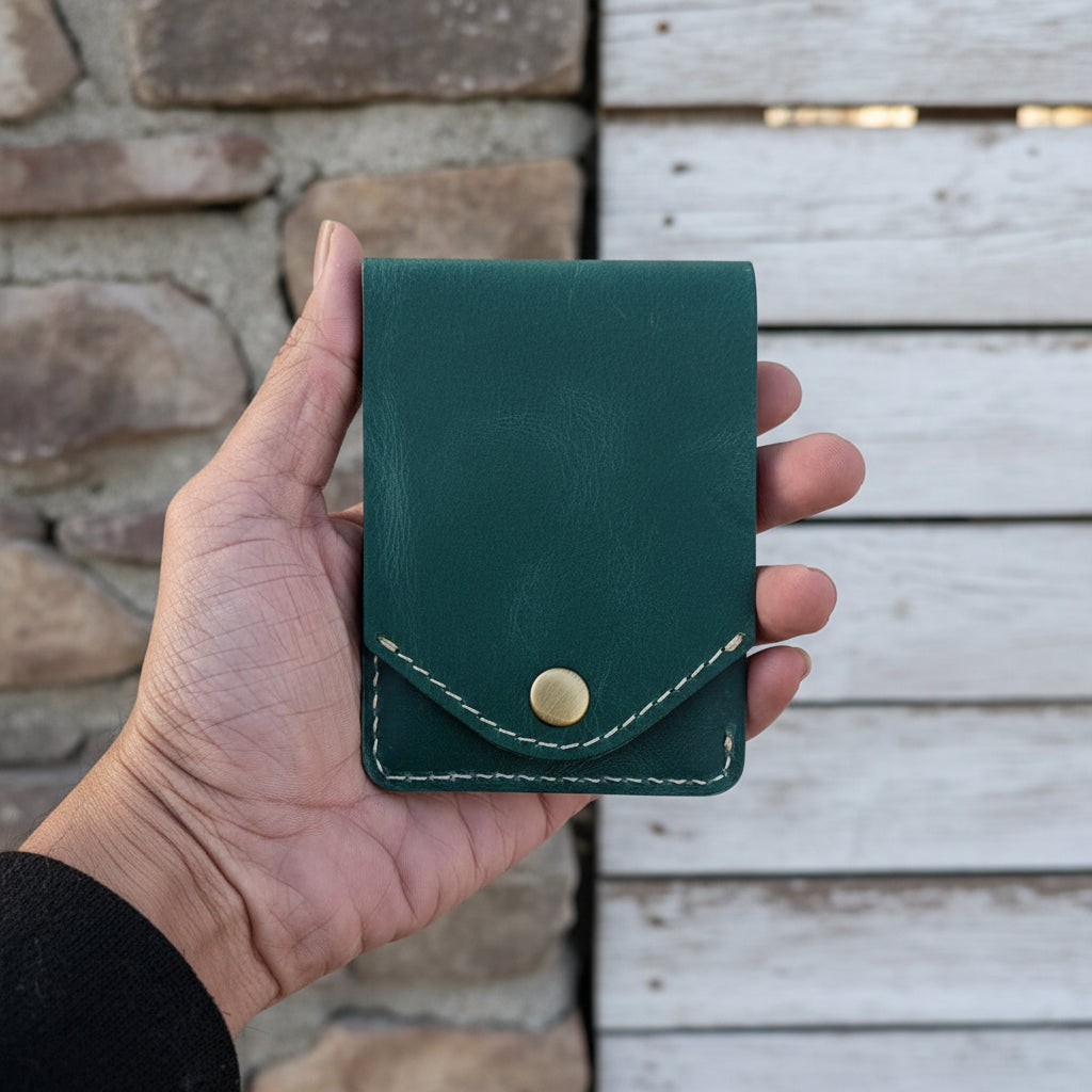 Mariner Forest Green Snap Card Holder Wallet