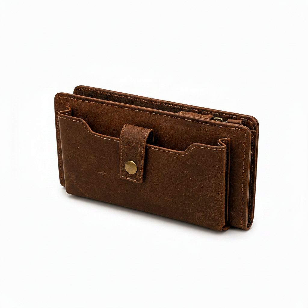 Porto Mariner Leather Zip Clutch Wallet