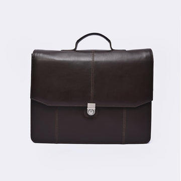 Vintage Brown Leather Executive Briefcase