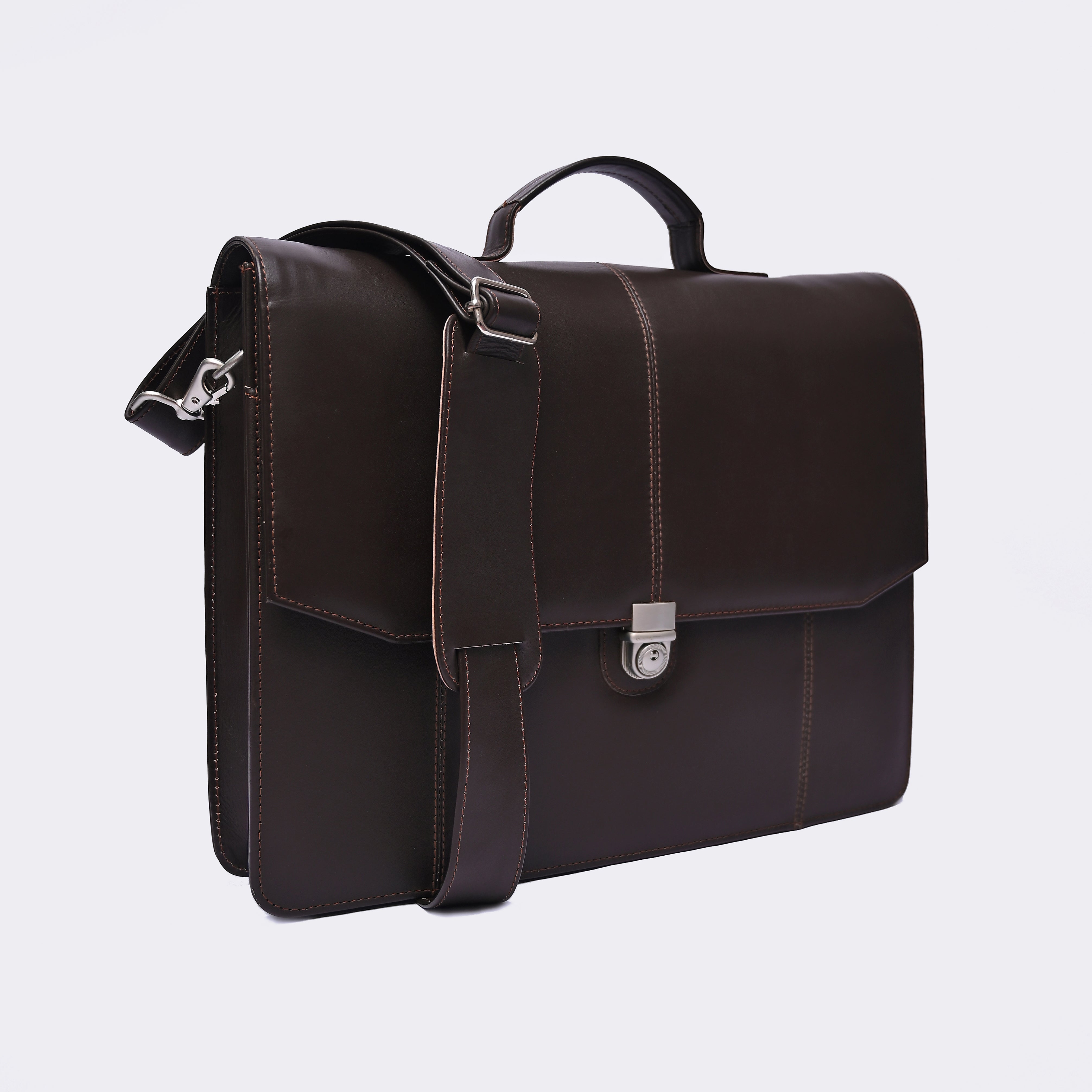 Vintage Brown Leather Executive Briefcase