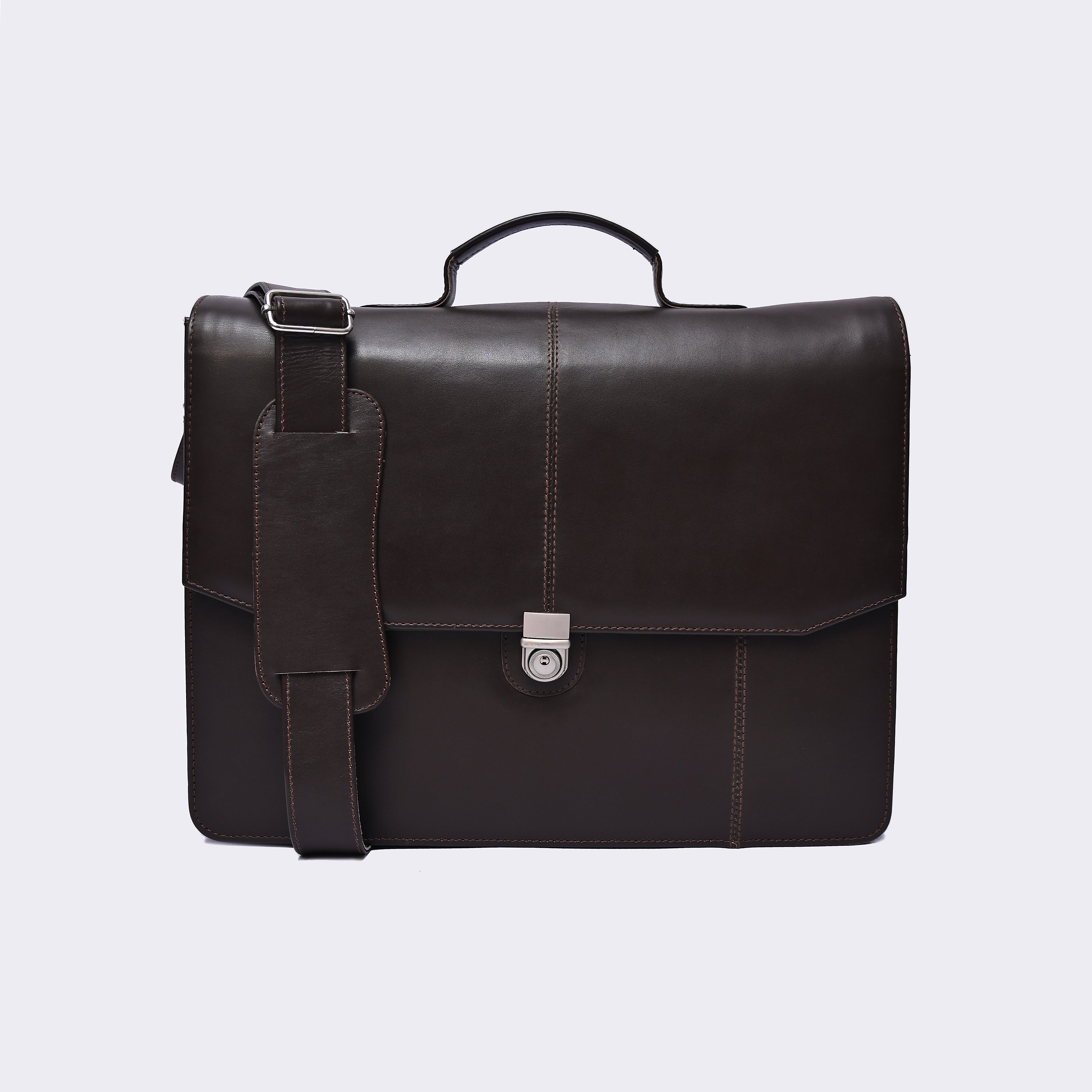 Vintage Brown Leather Executive Briefcase