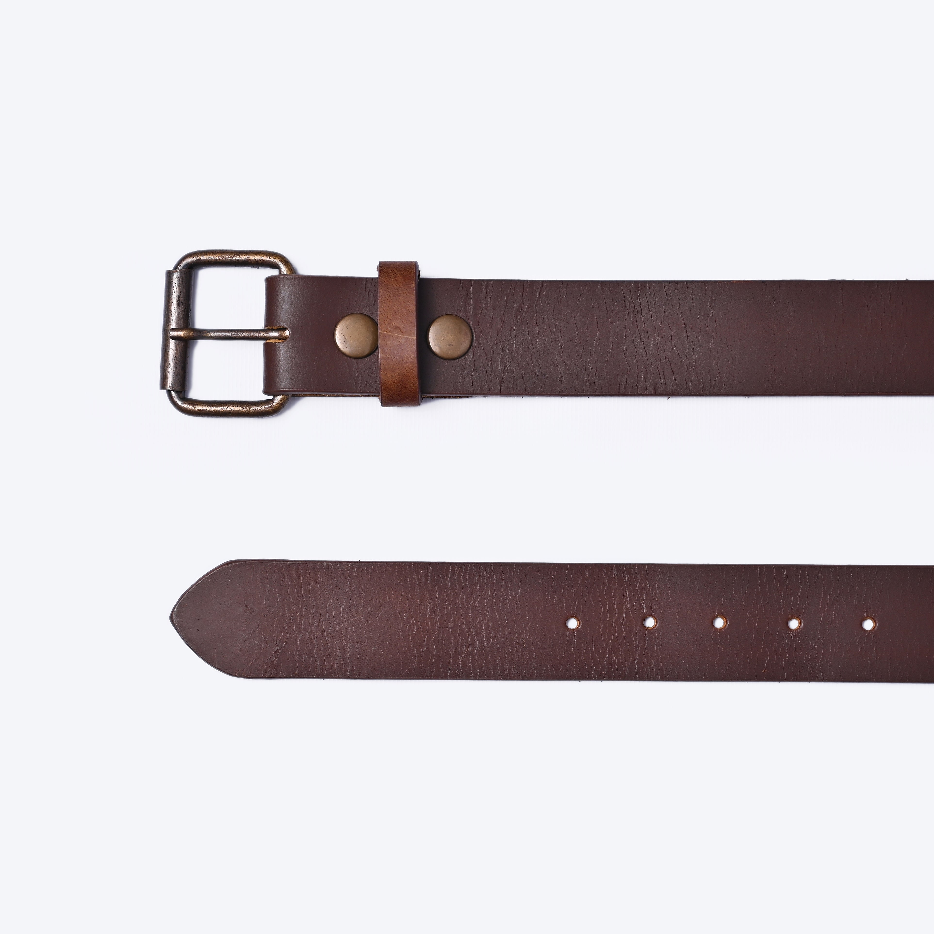 Handcrafted Full Grain Leather Belt – Vintage Brown