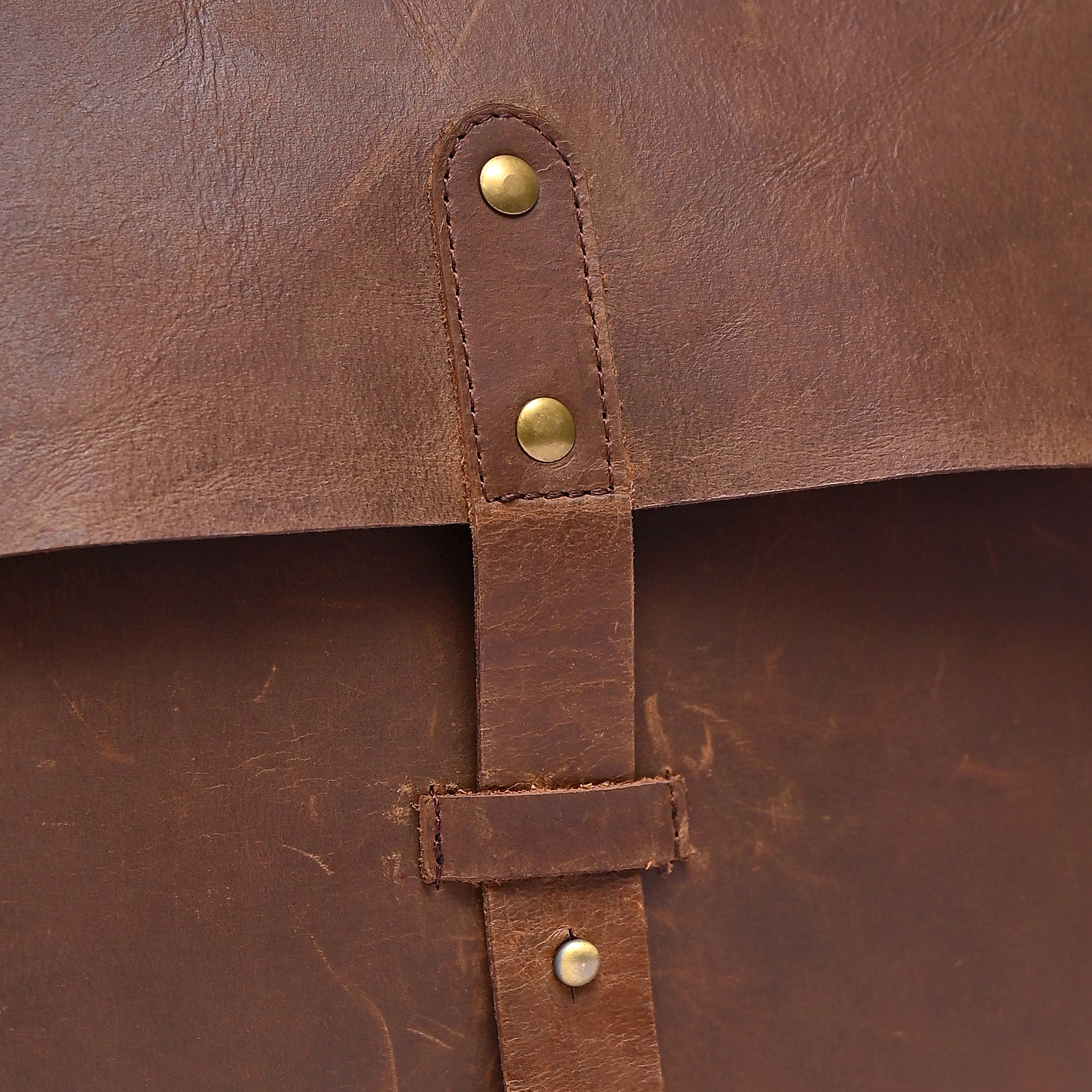 Handcrafted Vintage Leather Messenger Bag – Full Grain Leather Crossbody Satchel