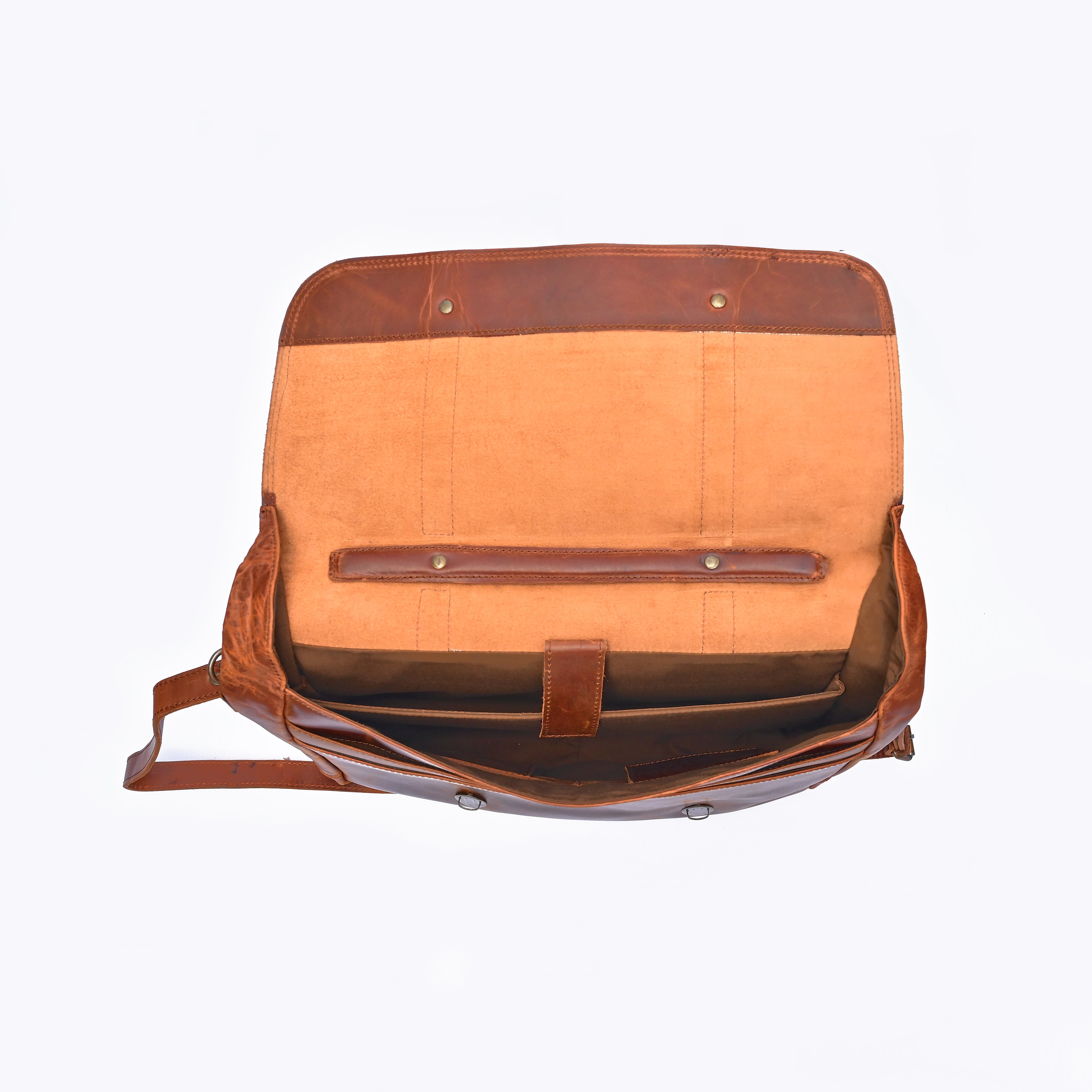 Handcrafted Vintage Leather Messenger Bag – Full Grain Leather Laptop Briefcase