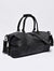 Black Full-Grain Leather Weekender Duffel Bag
