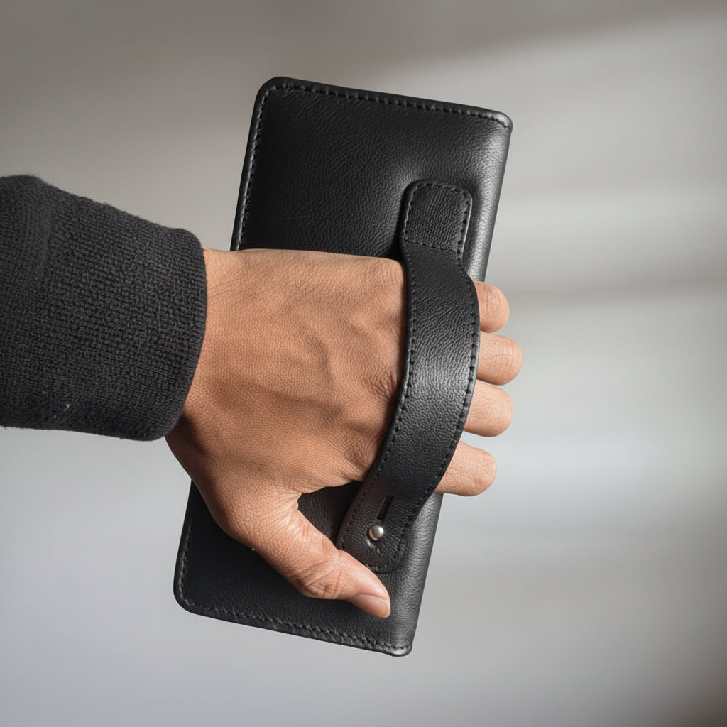 Full Grain leather Clutch & Long Wallet|Made in Portugal
