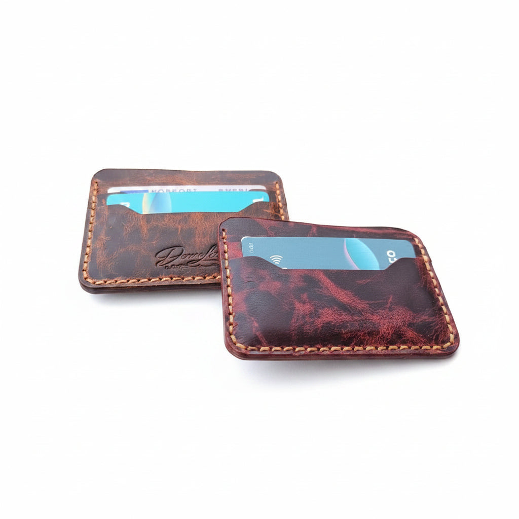 Handcrafted Full Grain Leather Card Holder Wallet – Minimalist Slim Card Case