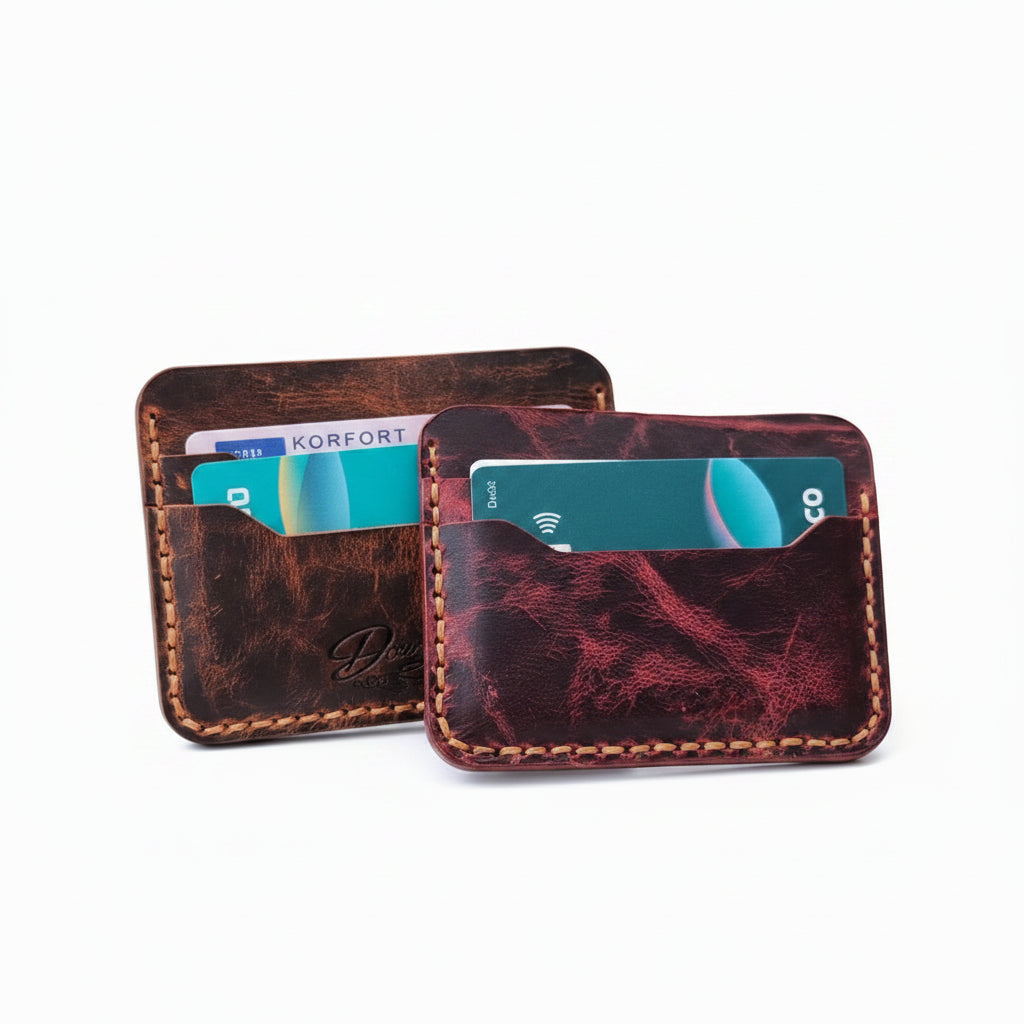 Handcrafted Full Grain Leather Card Holder Wallet – Minimalist Slim Card Case