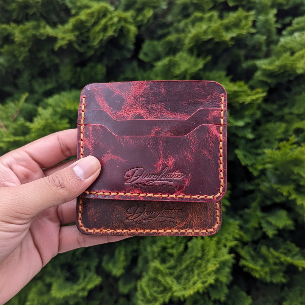 Handcrafted Full Grain Leather Card Holder Wallet – Minimalist Slim Card Case