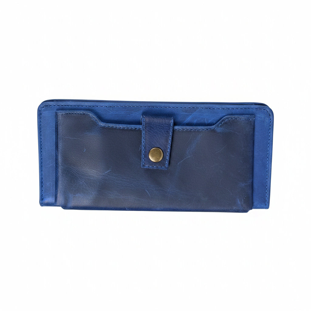 Handcrafted Full Grain Leather Travel Wallet – Passport & Document Organizer