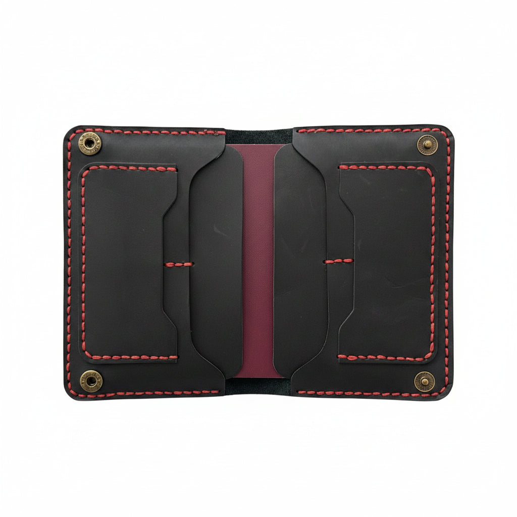 Douro Leather Heritage Passport Holder Id wallet– Hand-Stitched Crazy Horse Leather