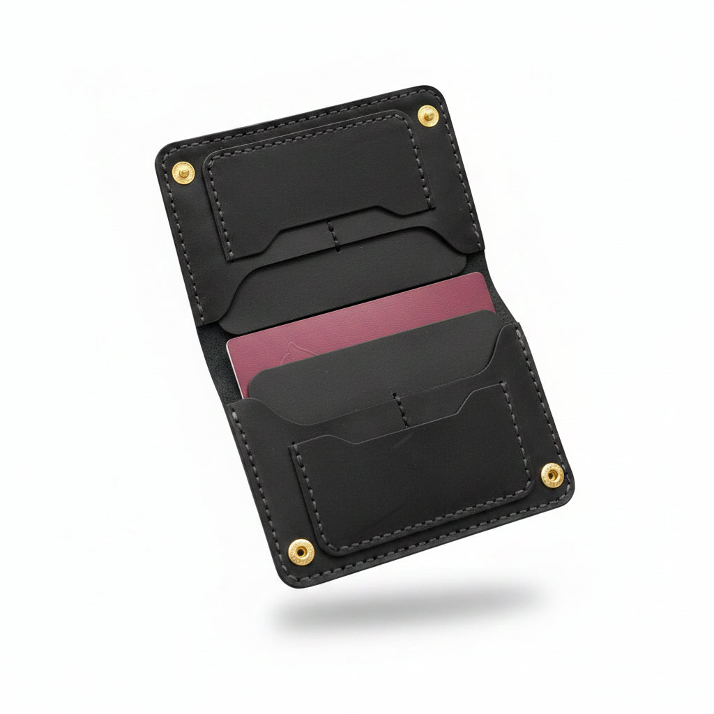 Douro Leather Heritage Passport Holder Id wallet– Hand-Stitched Crazy Horse Leather