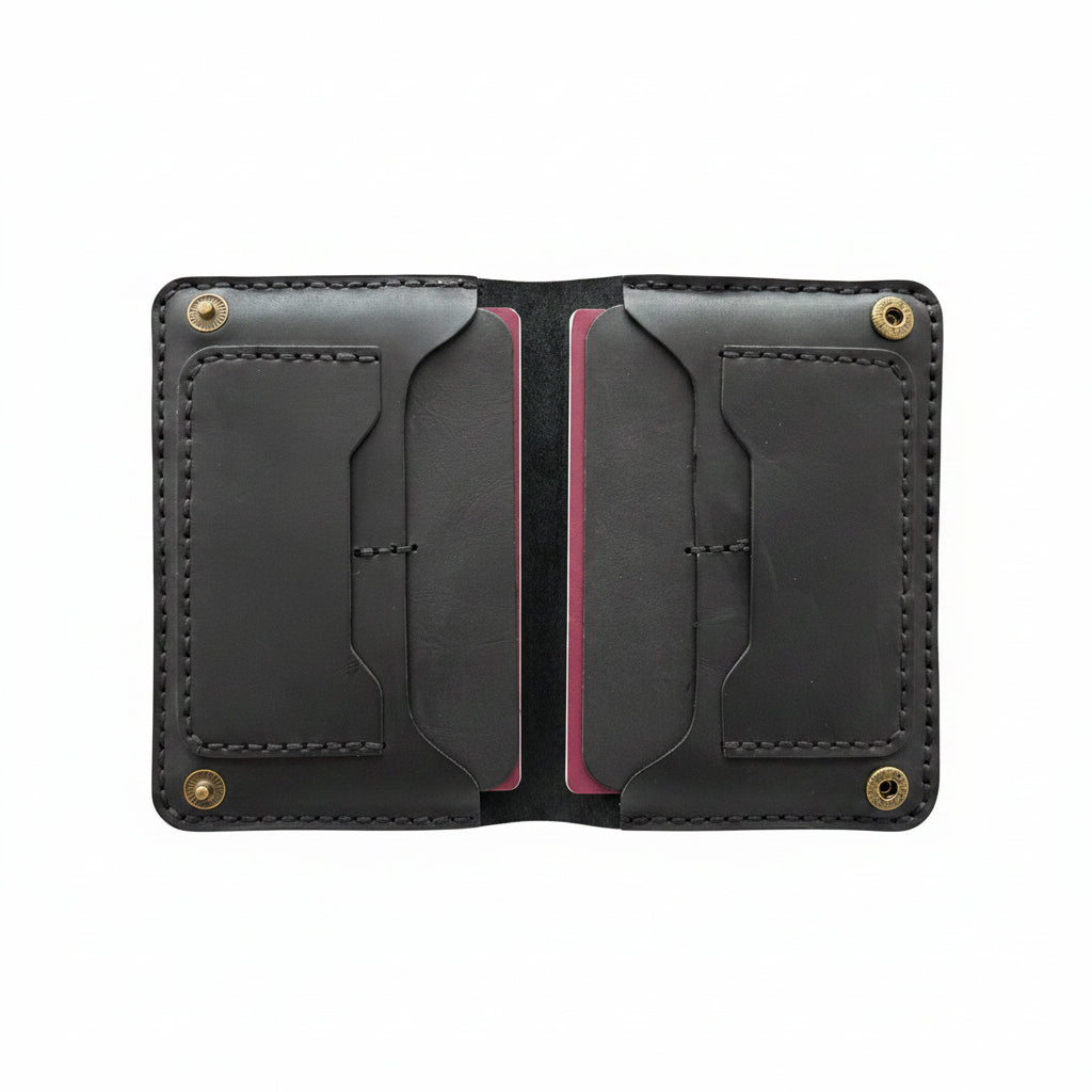 Douro Leather Heritage Passport Holder Id wallet– Hand-Stitched Crazy Horse Leather