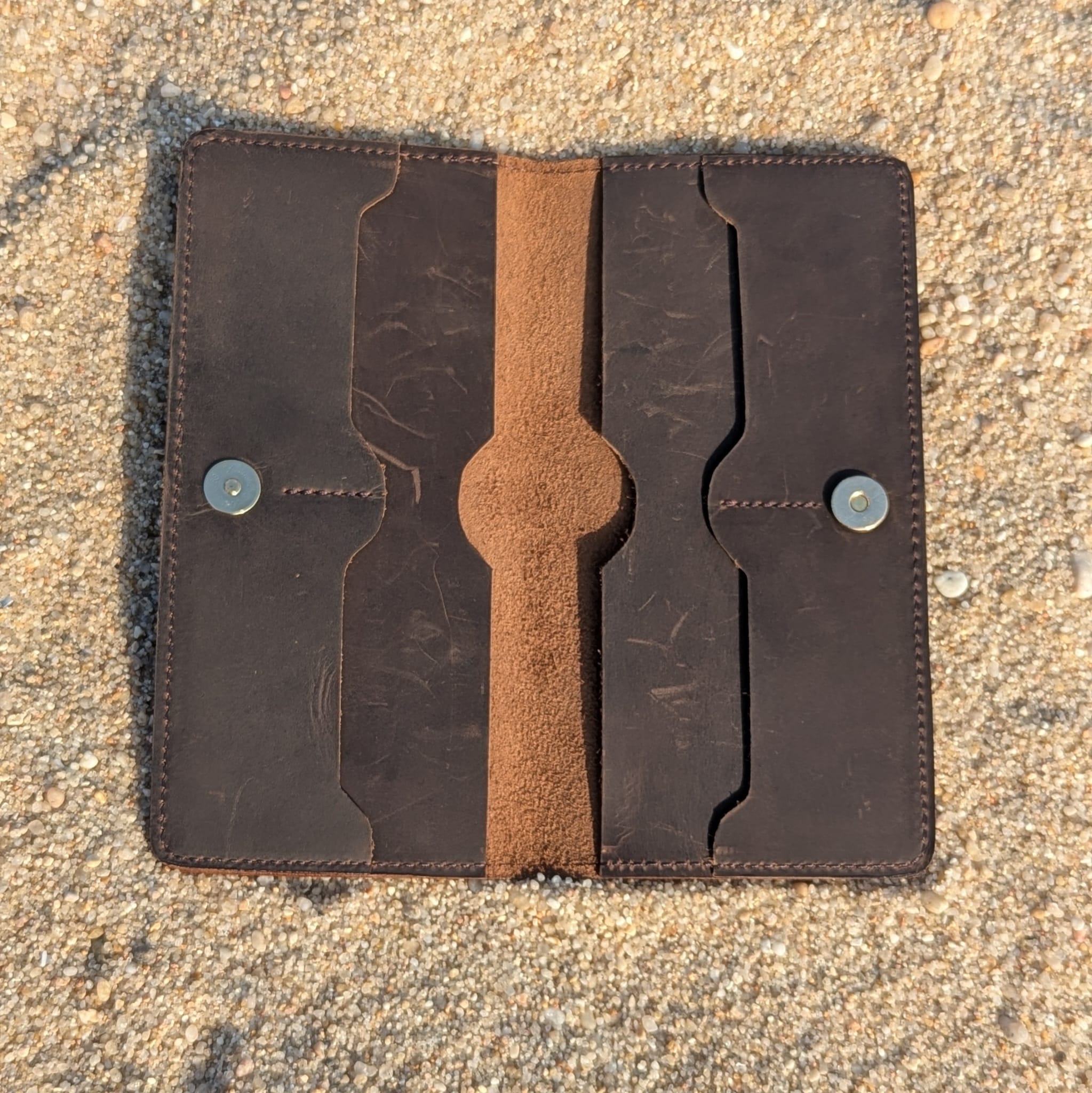 Handcrafted Genuine Leather – Vintage Brown Travel Wallet