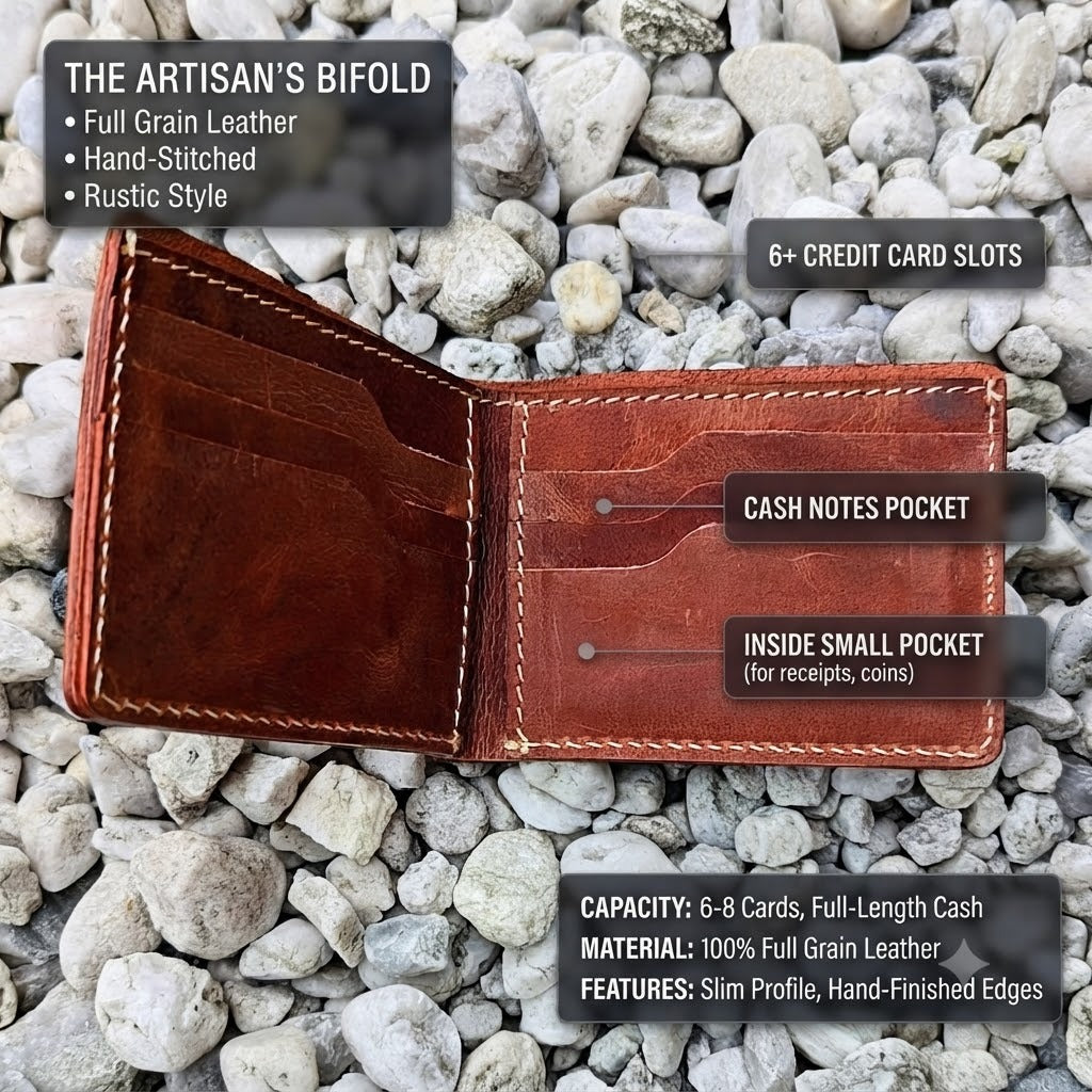 Heritage Brown Leather Bifold Wallet