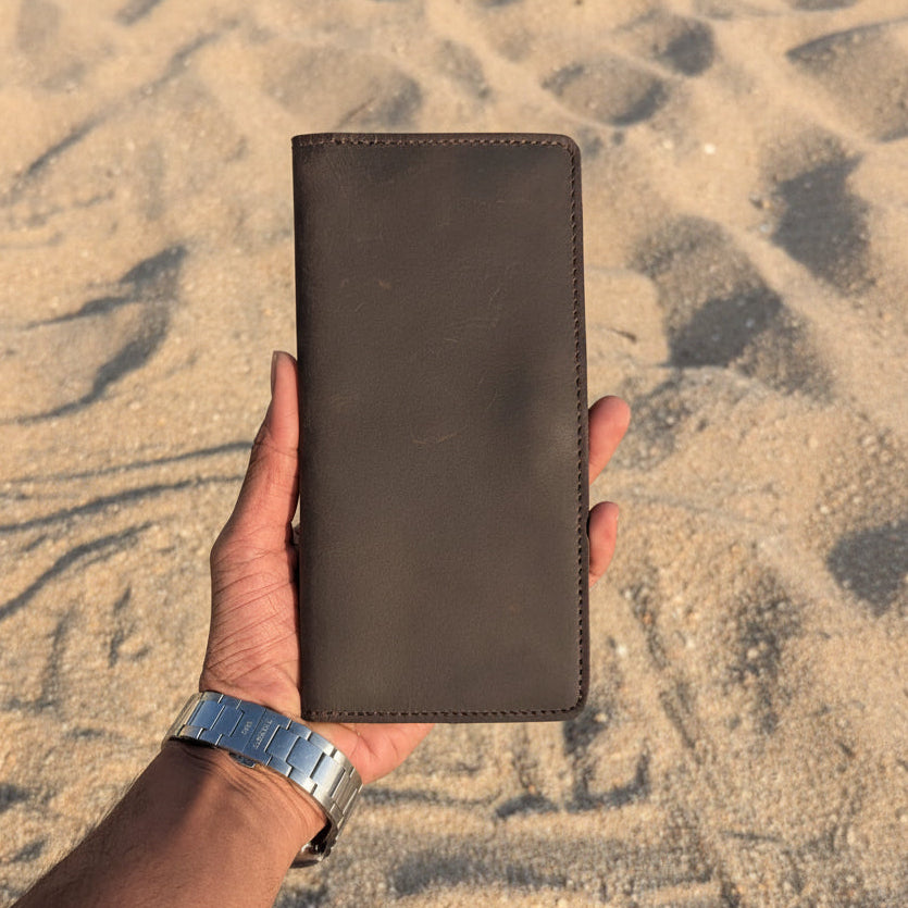 Handcrafted Genuine Leather – Vintage Brown Travel Wallet