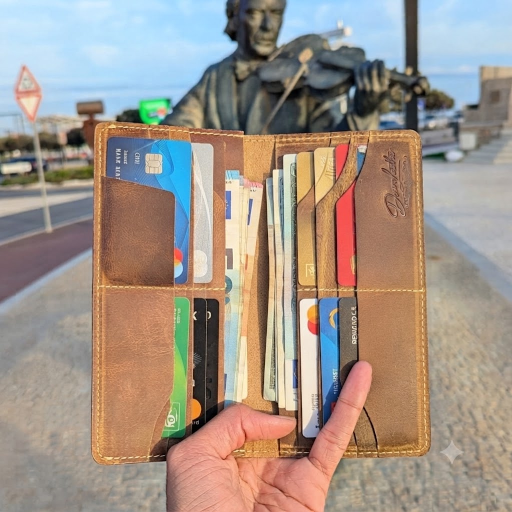 Handcrafted Crazy Horse Leather Long Wallet | Echtes Leder & Handgemaakt 🪵