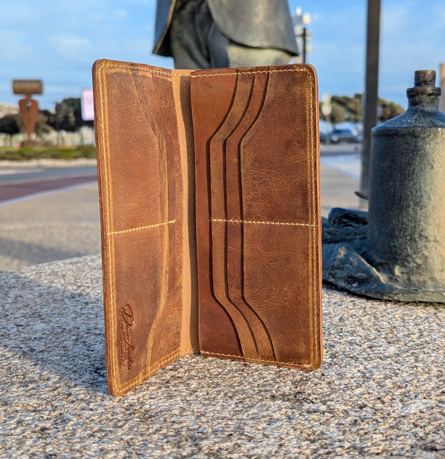 Handcrafted Crazy Horse Leather Long Wallet | Echtes Leder & Handgemaakt 🪵