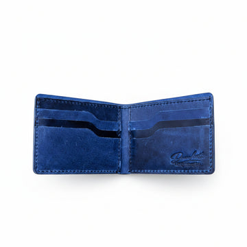 Midnight Blue Leather Bifold Wallet