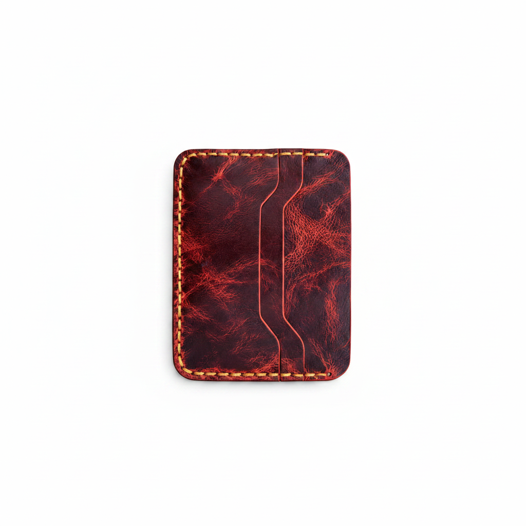 Handcrafted Full Grain Leather Card Holder Wallet – Minimalist Slim Card Case