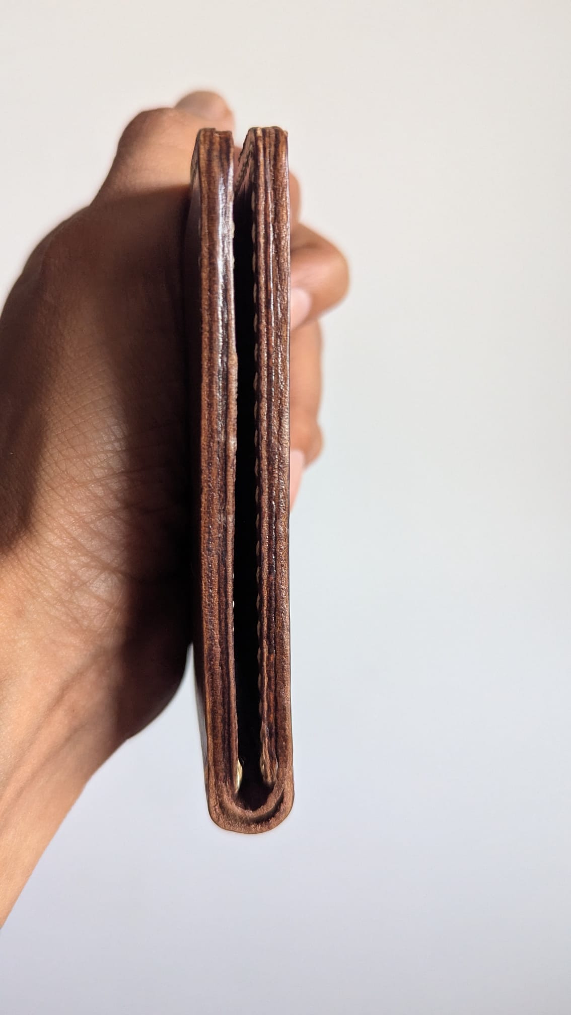 Vintage Brown Leather Bifold Wallet