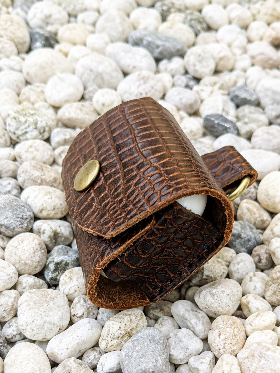 Genuine Leather AirPods Case Gen 3 & 4 | Croco Embossed Leather Cover
