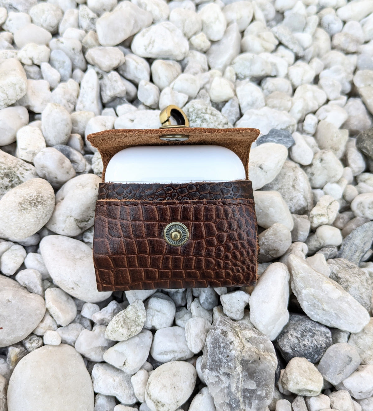 Genuine Leather AirPods Case Gen 3 & 4 | Croco Embossed Leather Cover
