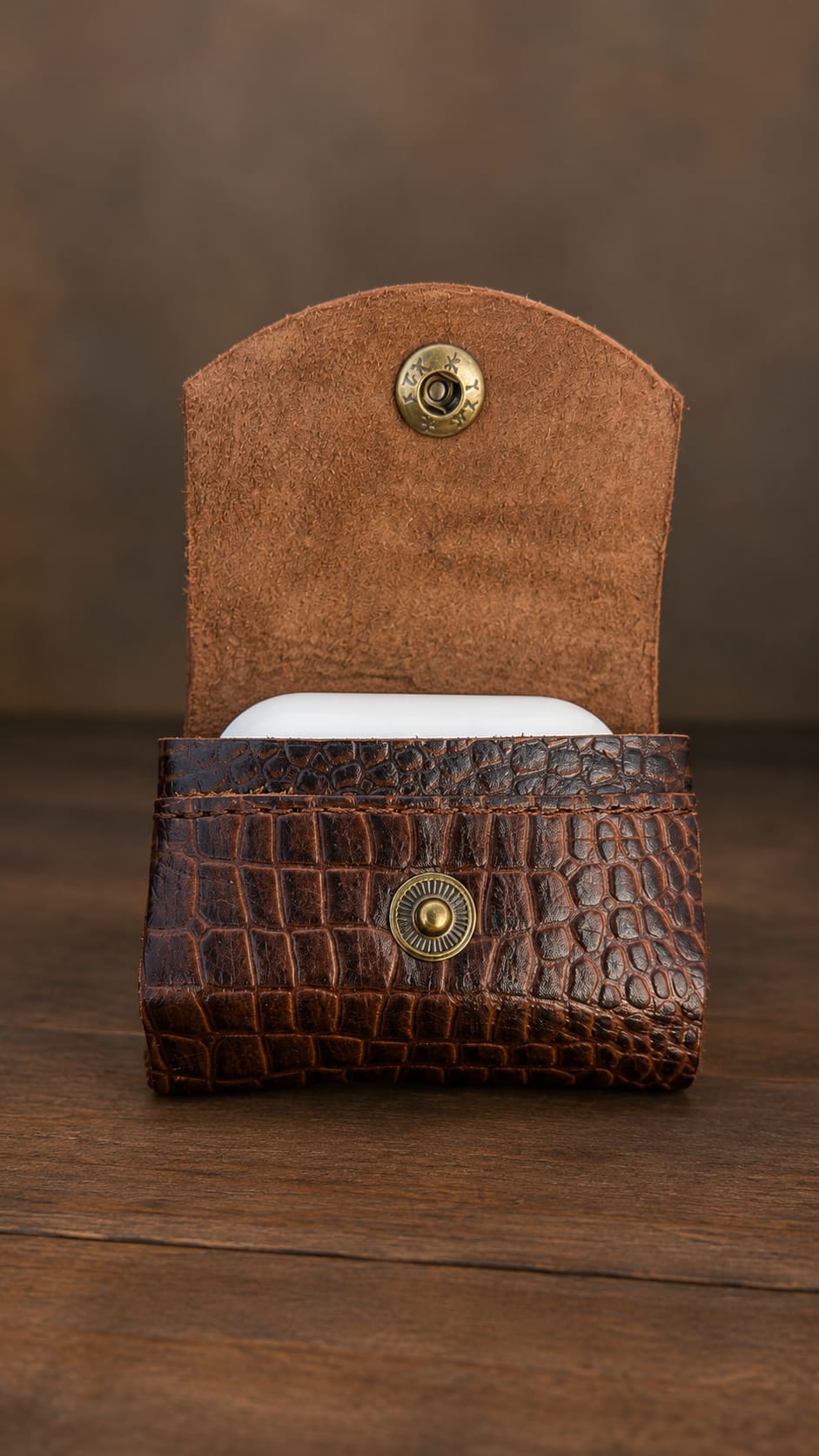 Genuine Leather AirPods Case Gen 3 & 4 | Croco Embossed Leather Cover