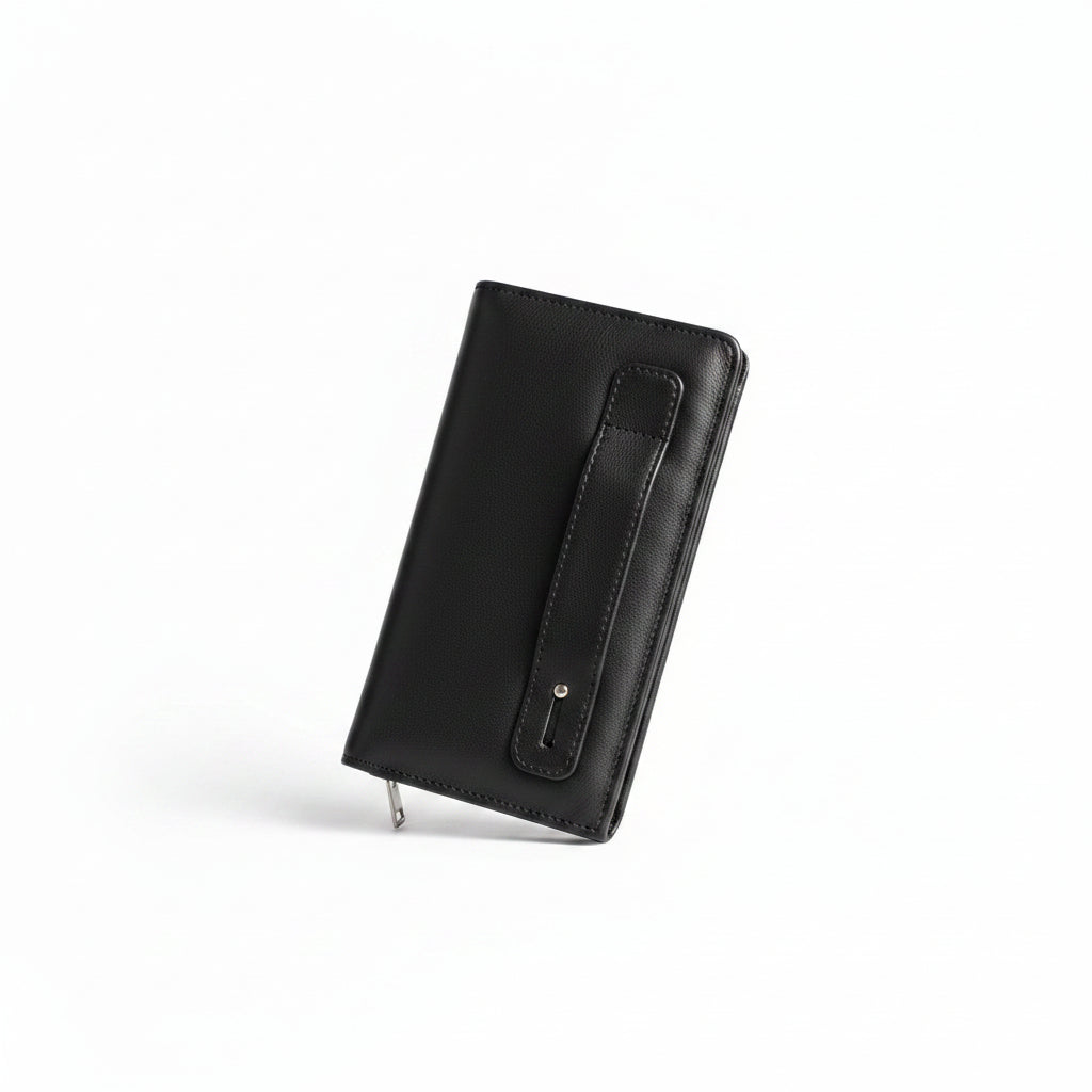 Valença Leather Hand-Strap Zip Wallet